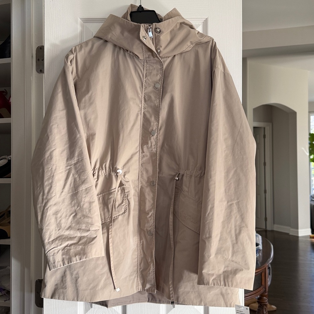 Barbour women’s Light Tan shower proof jacket